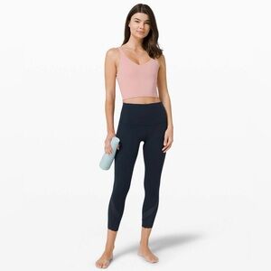 Lululemon Wunder Under High Rise Crop 23" Scallop Hem Leggings True Navy Size 4